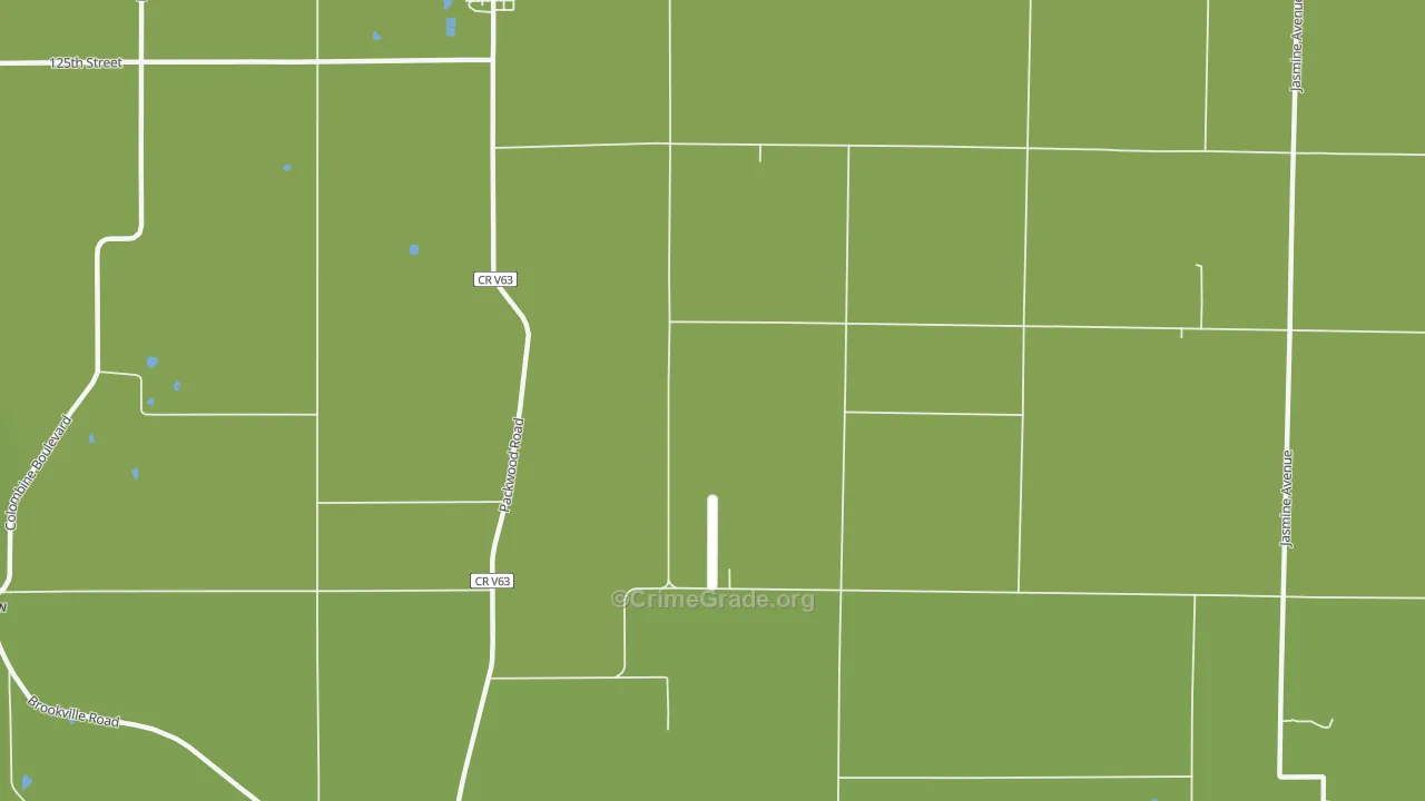 Pekin, IA Map of Burglary Rates