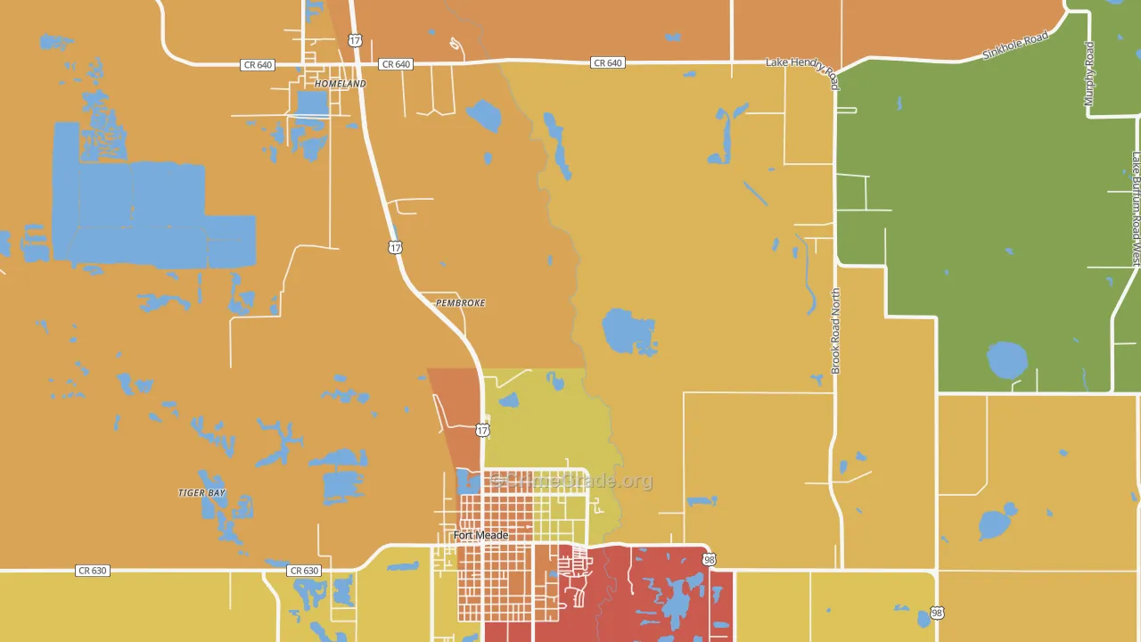 Pembroke, FL Map of Burglary Rates