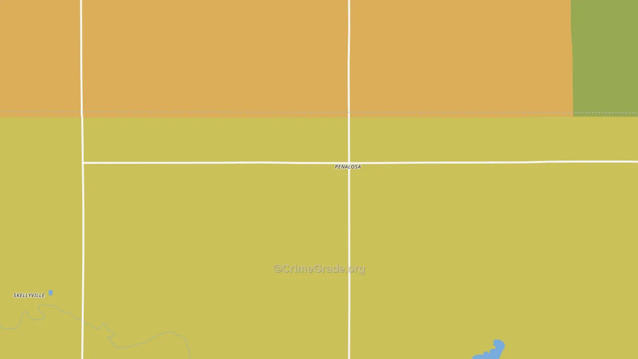 Penalosa, KS Map of Burglary Rates