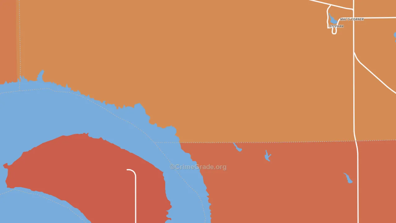 Peno, SD Map of Burglary Rates