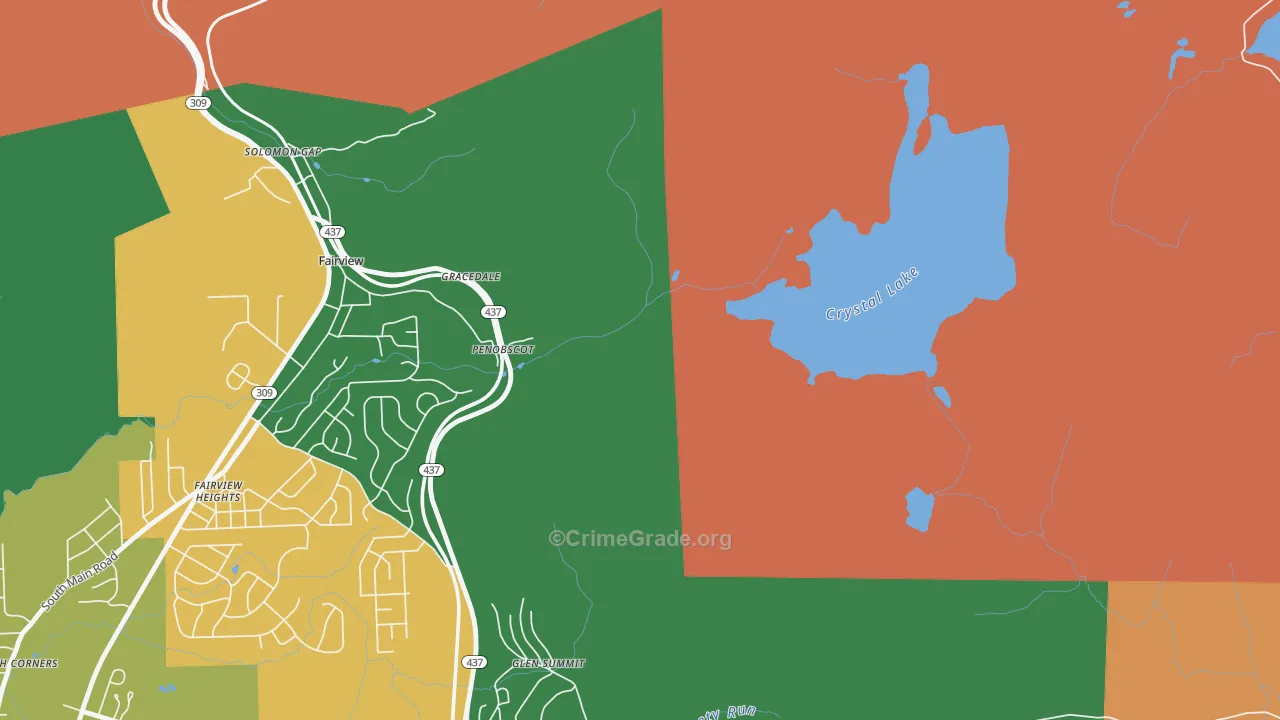 Penobscot, PA Map of Burglary Rates