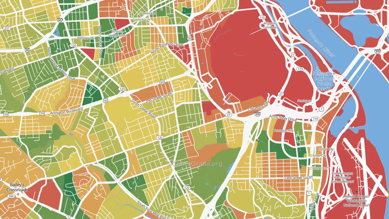 Penrose, Arlington, VA Map of Burglary Rates
