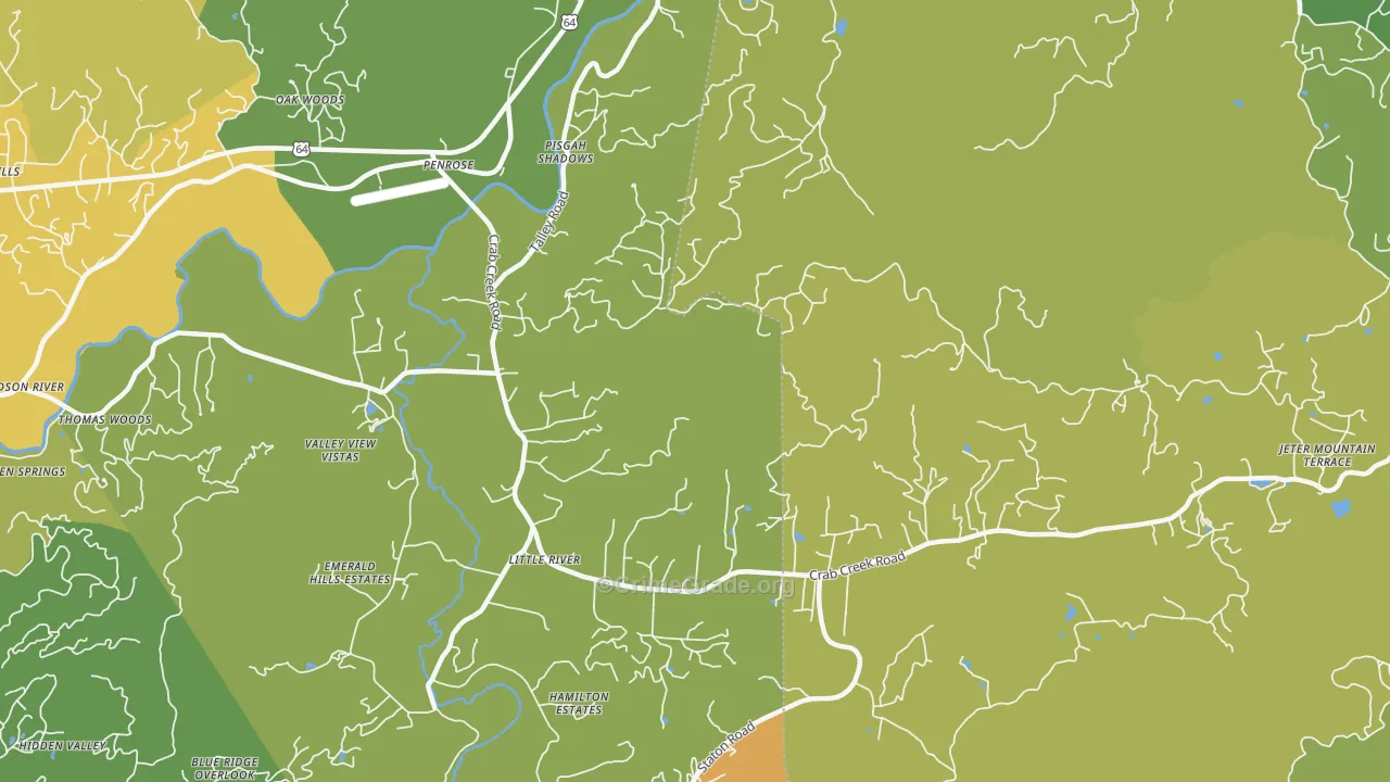 Penrose, NC Map of Burglary Rates