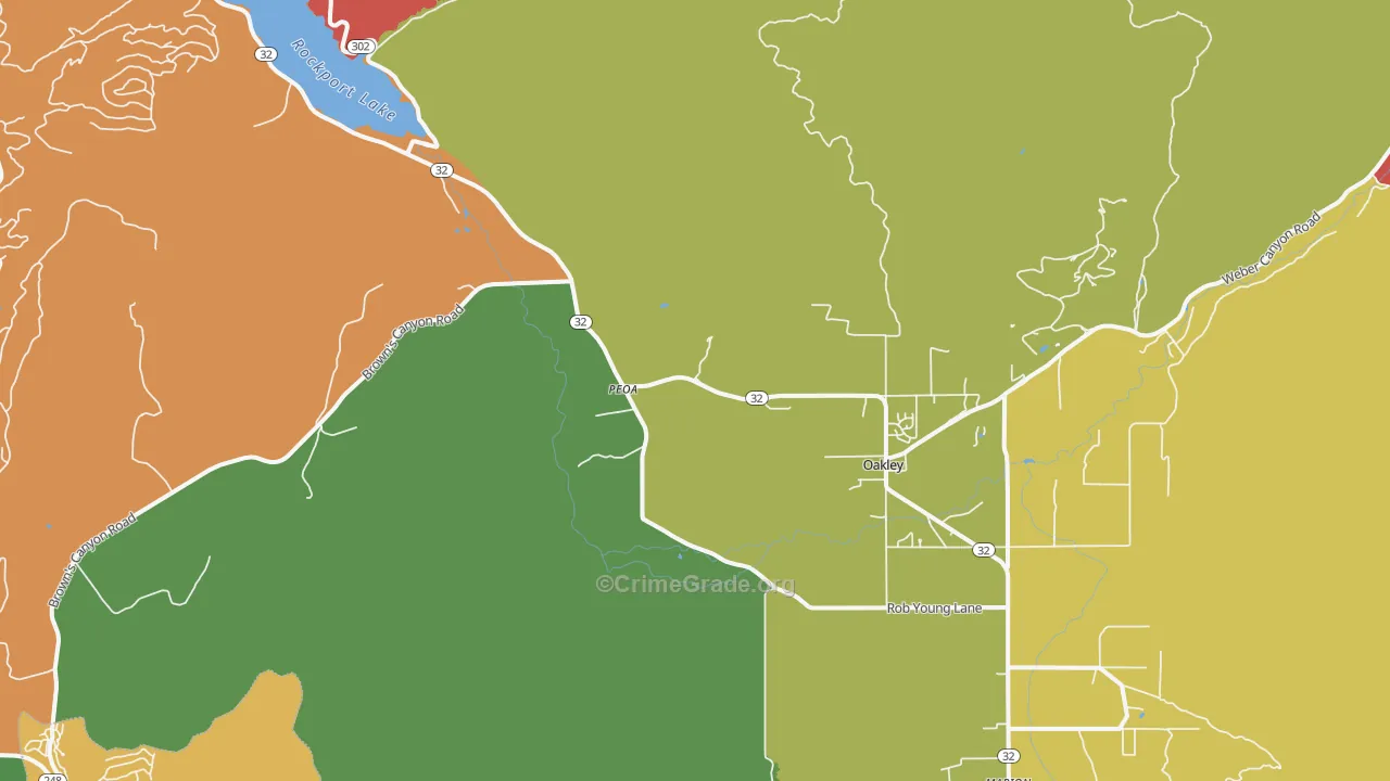 Peoa, UT Map of Burglary Rates