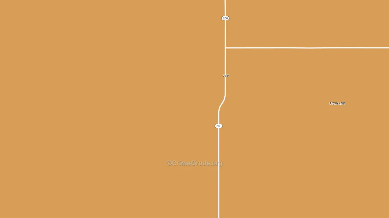 Pep, NM Map of Burglary Rates