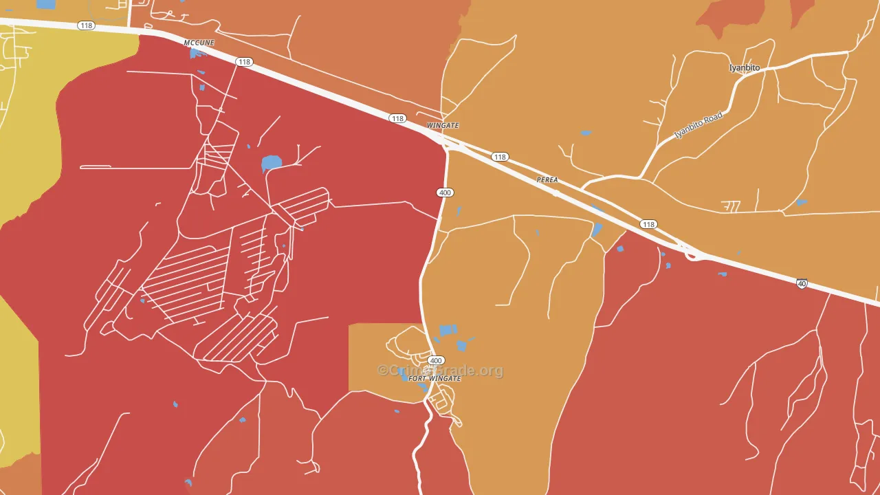 Perea, NM Map of Burglary Rates