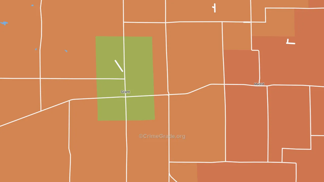Perkins County, NE Map of Burglary Rates
