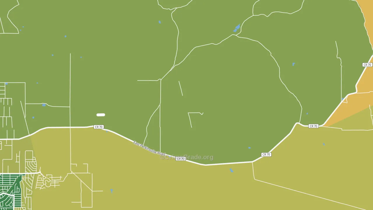 Perkinsville, AZ Map of Burglary Rates