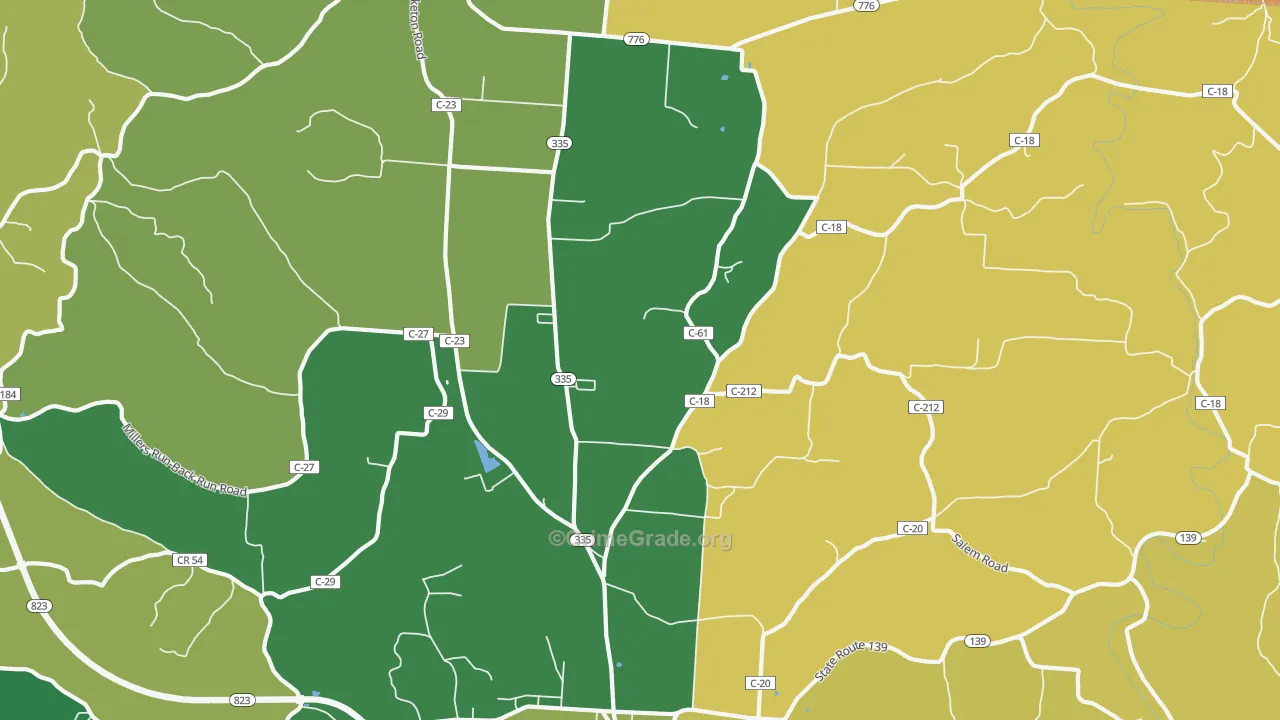 Perry Addition, OH Map of Burglary Rates