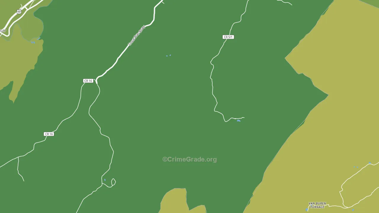 Perry, WV Map of Burglary Rates