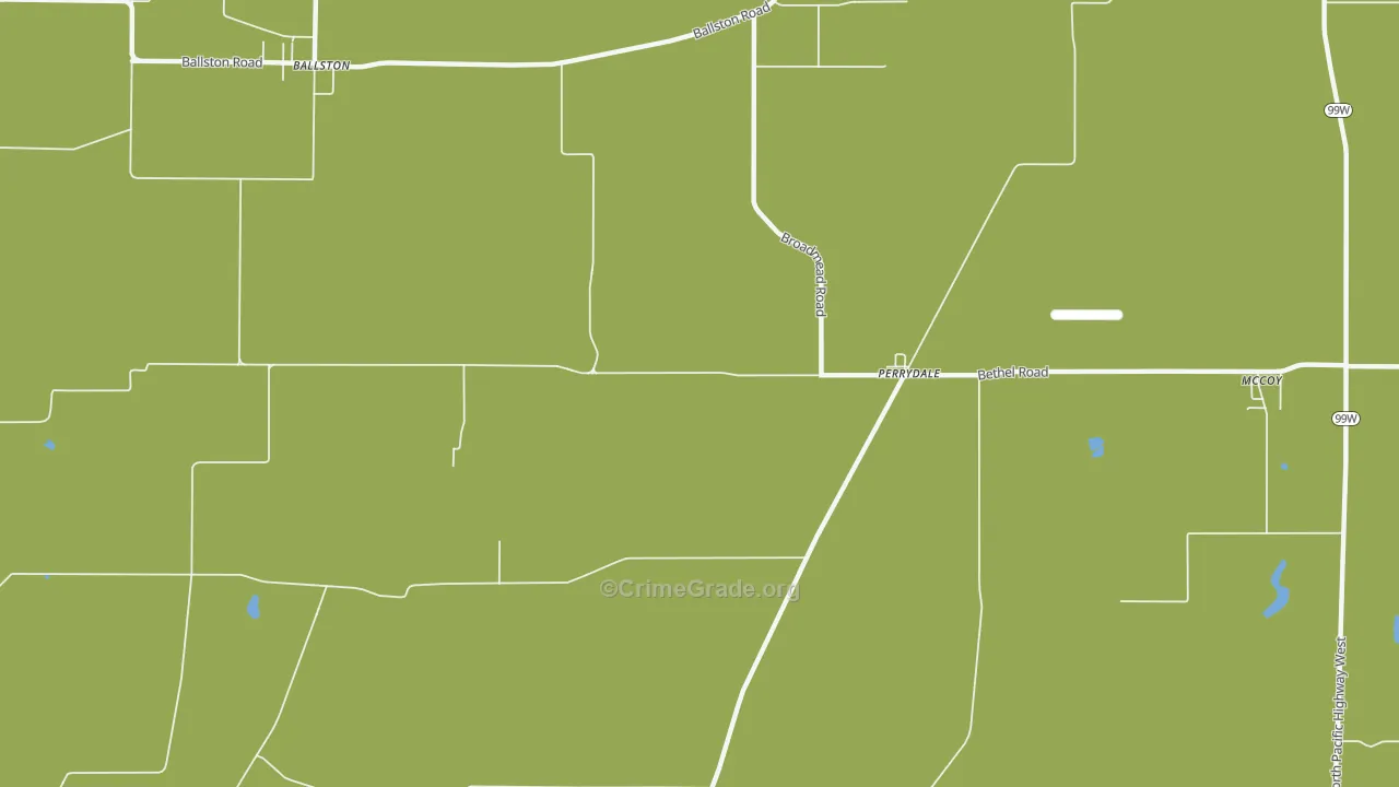 Perrydale, OR Map of Burglary Rates