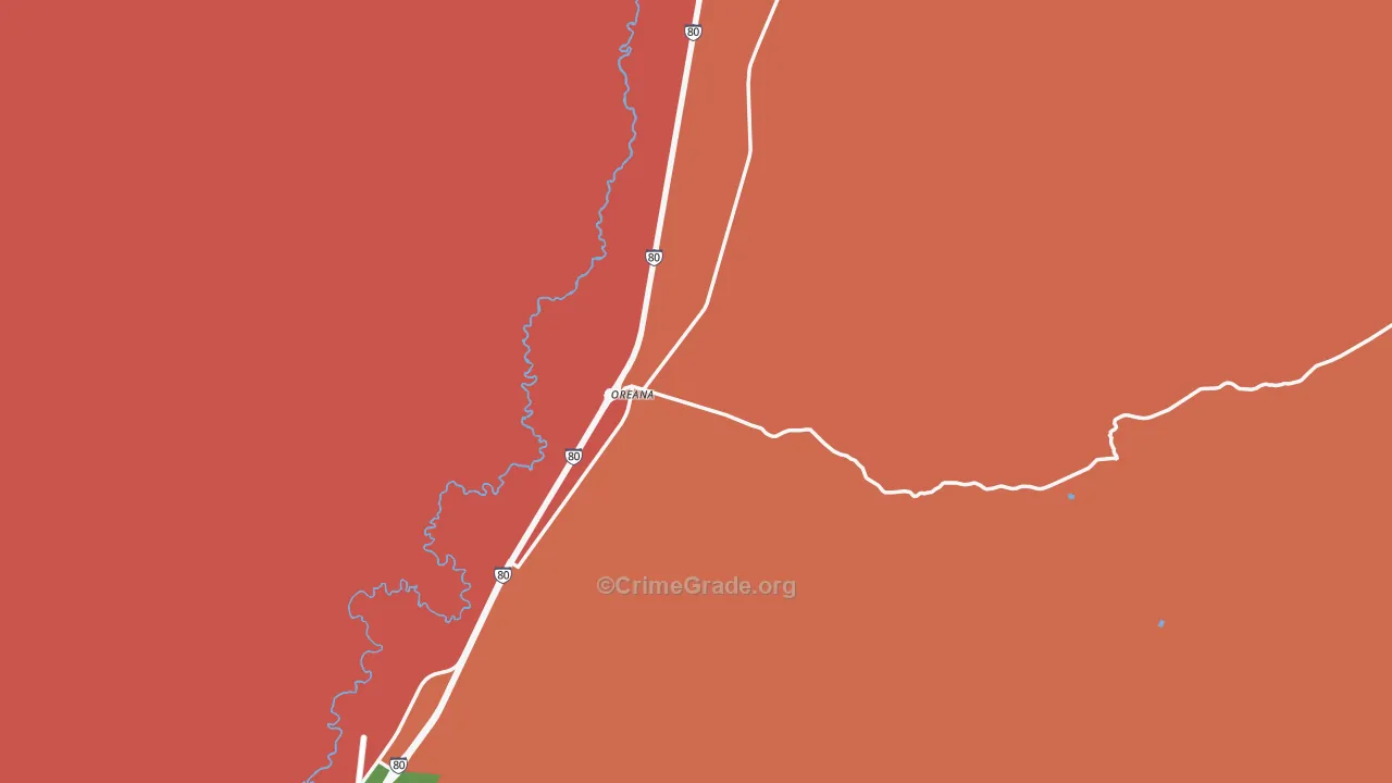 Pershing County, NV Map of Burglary Rates