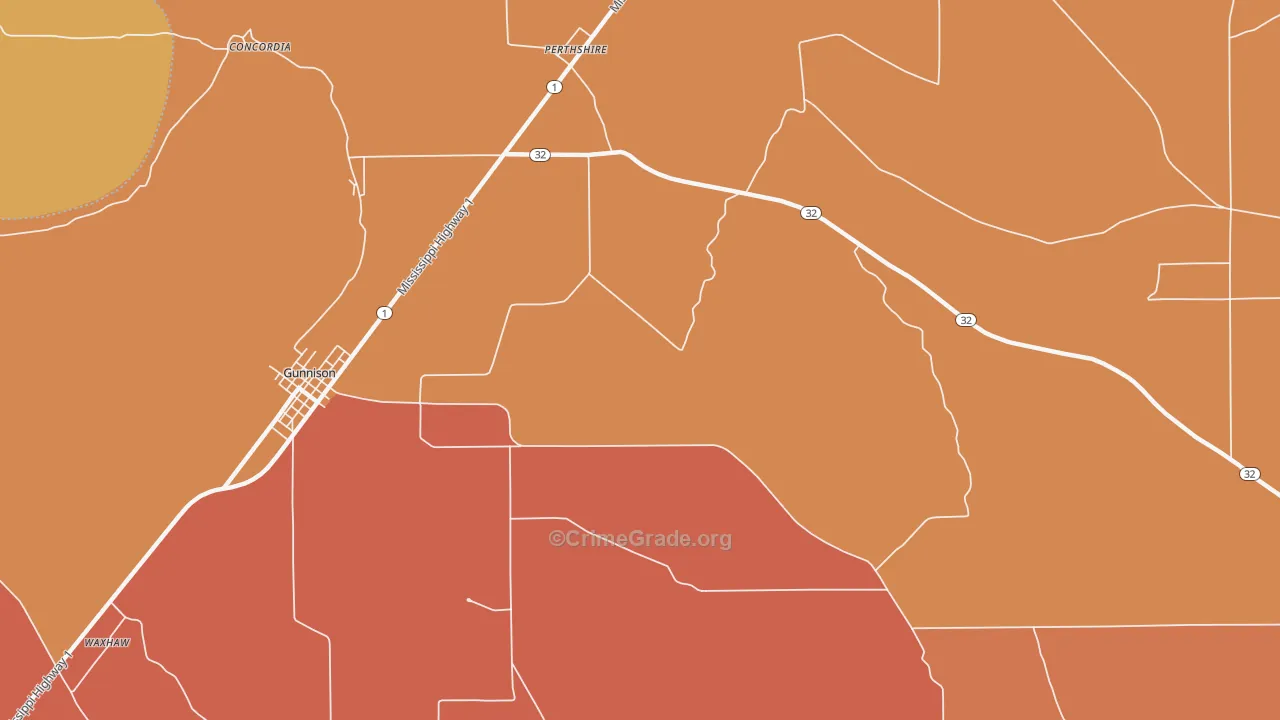 Perthshire, MS Map of Burglary Rates