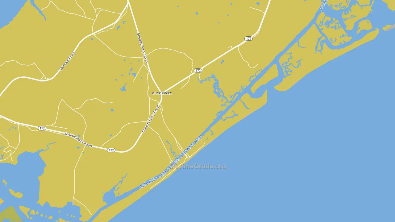 Peru, NC Map of Burglary Rates