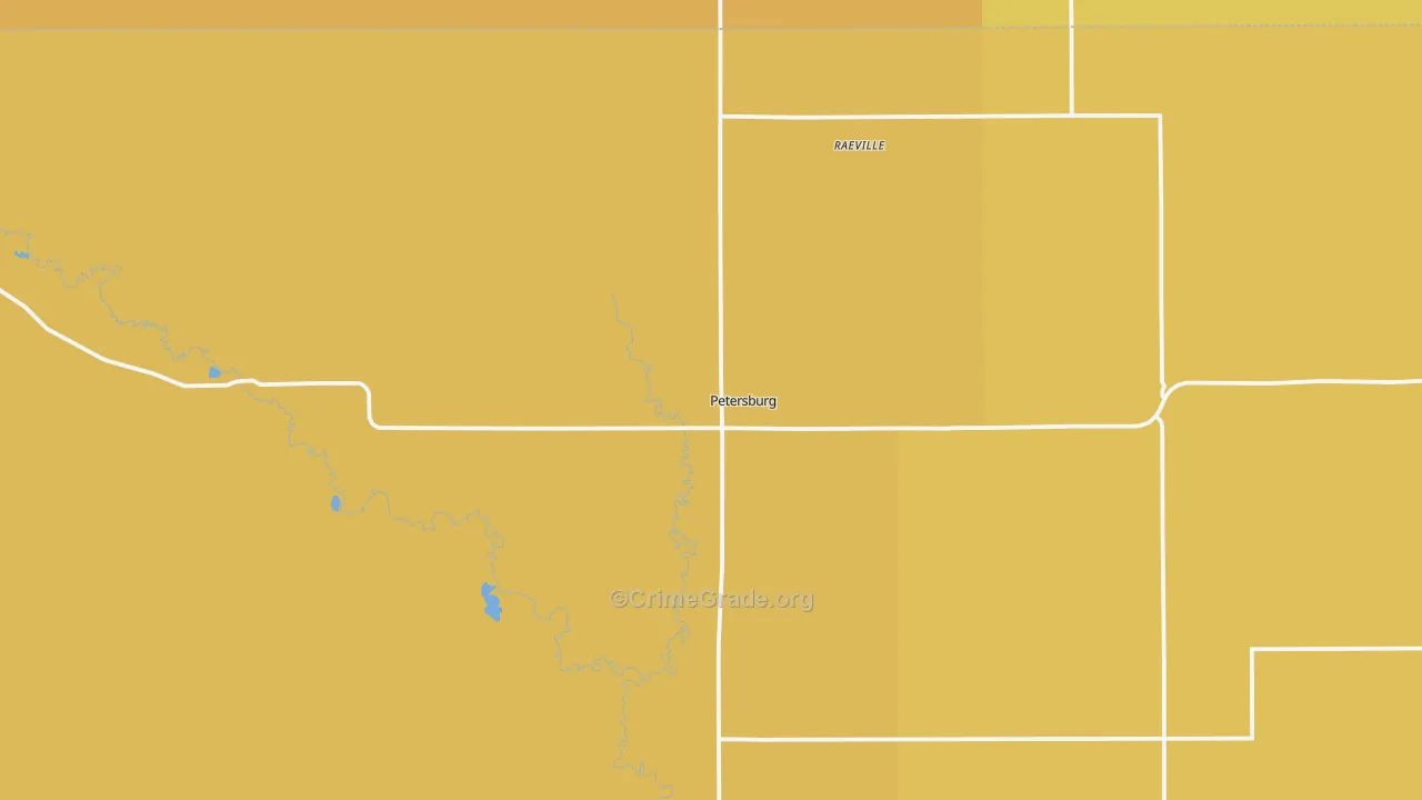 Petersburg, NE Map of Burglary Rates