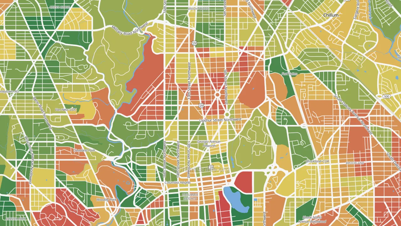 Petworth, Washington, DC Map of Burglary Rates