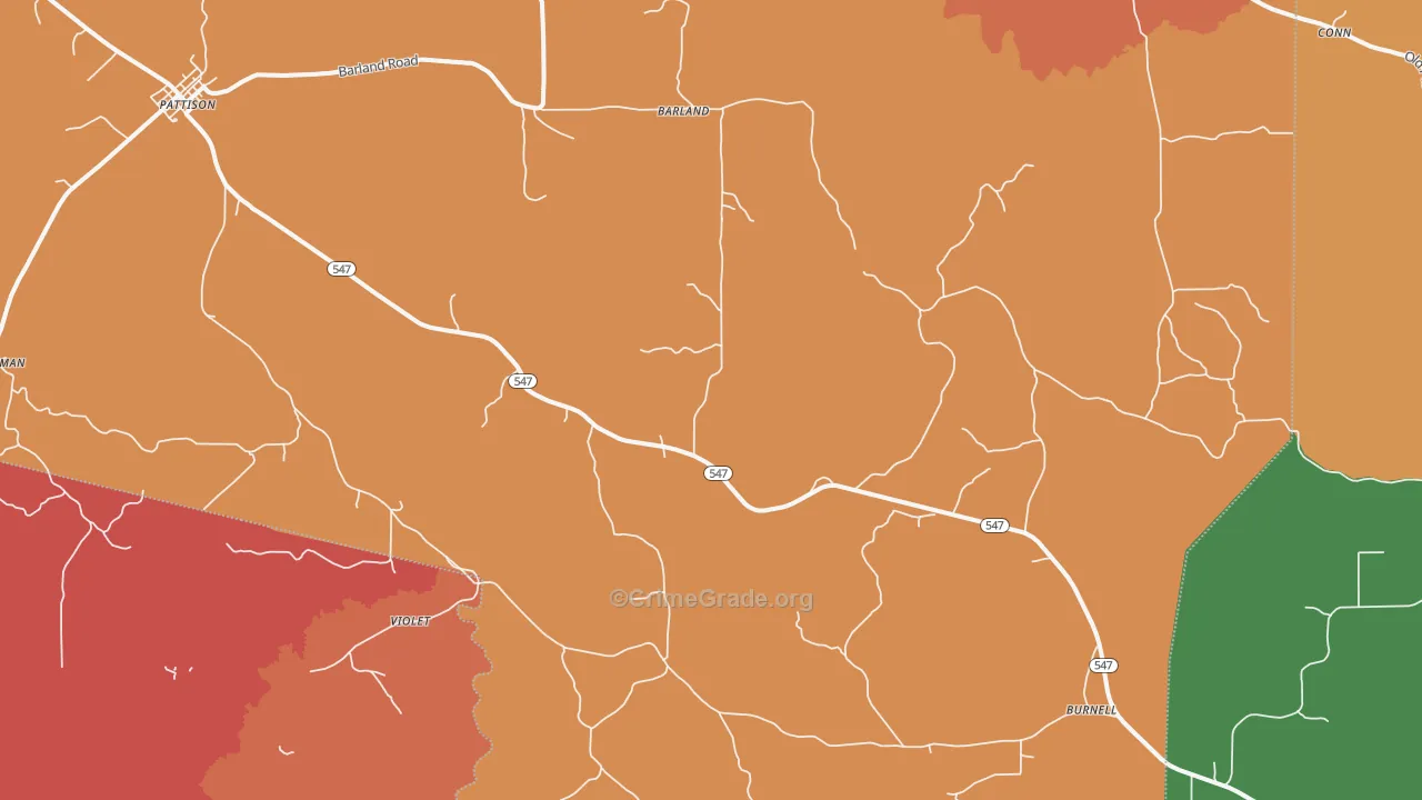 Peyton, MS Map of Burglary Rates