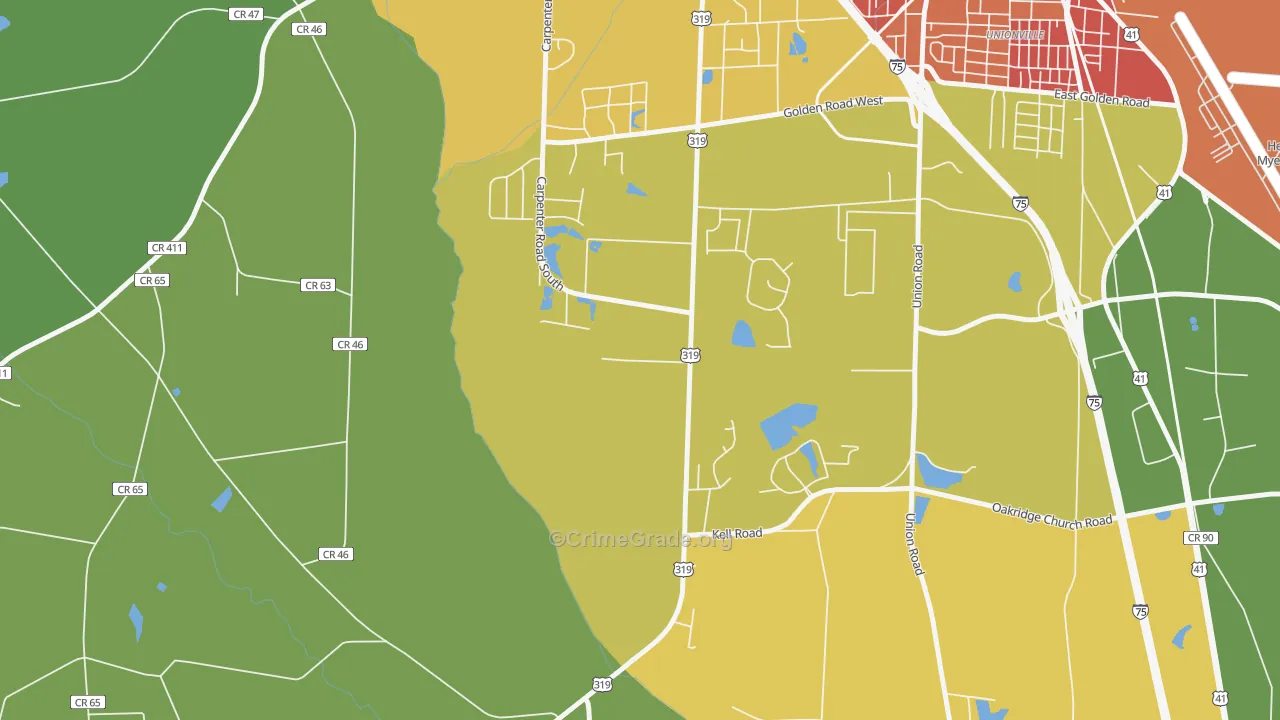 Phillipsburg, GA Map of Burglary Rates