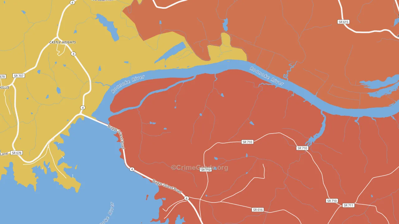 Phillis, VA Map of Burglary Rates