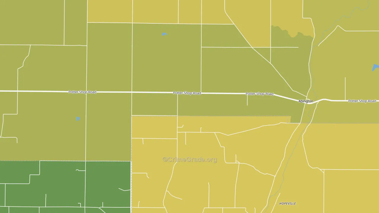 Philomath, IN Map of Burglary Rates