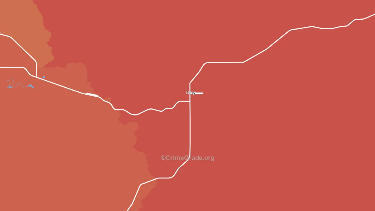 Picabo, ID Map of Burglary Rates