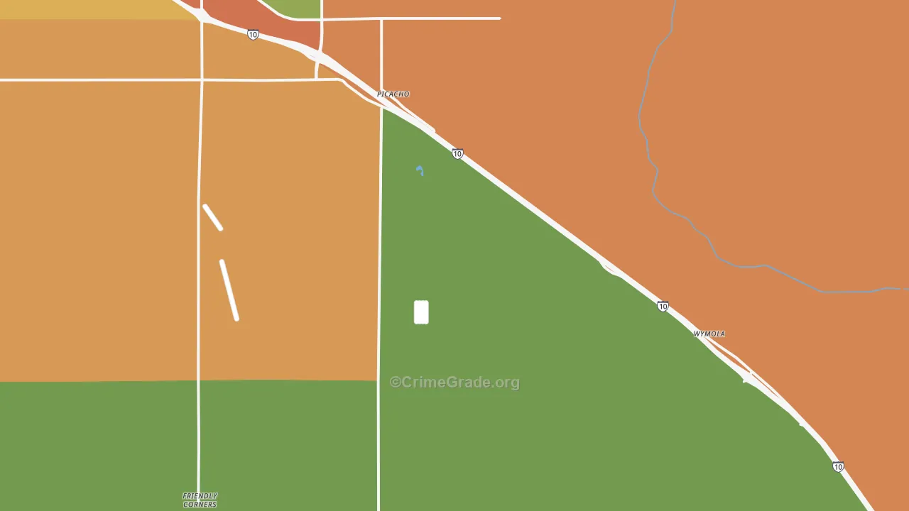Picacho, AZ Map of Burglary Rates