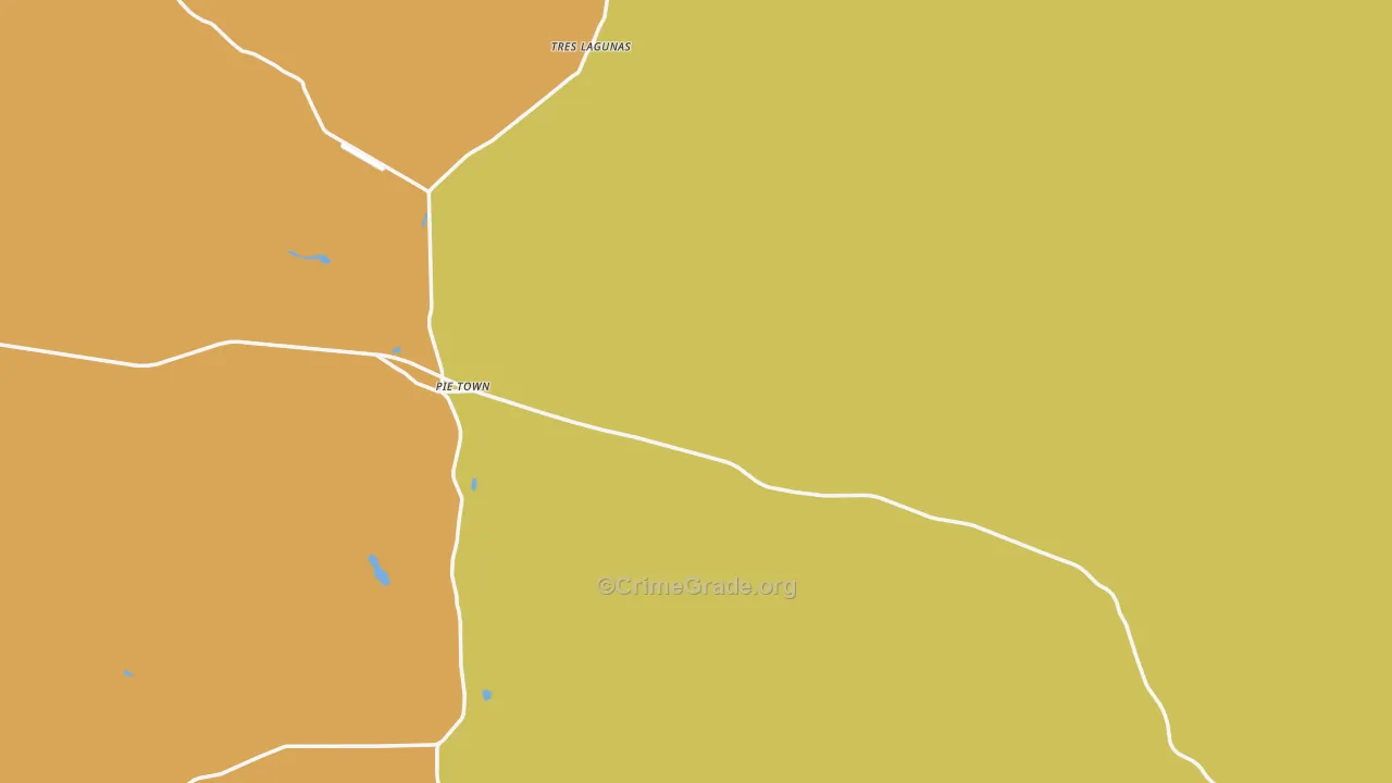 Pie Town, NM Map of Burglary Rates