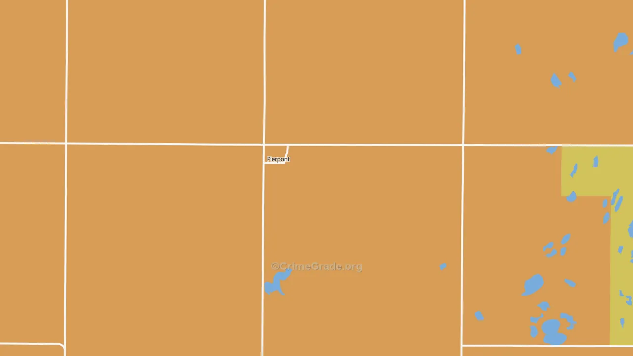 Pierpont, SD Map of Burglary Rates