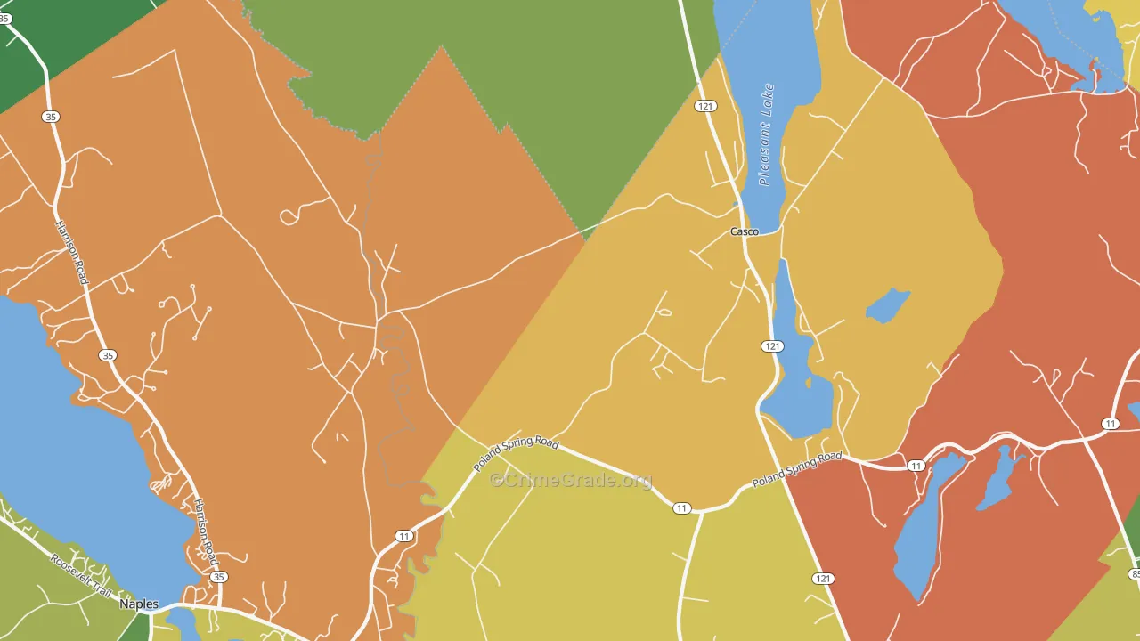 Pike Corner, ME Map of Burglary Rates