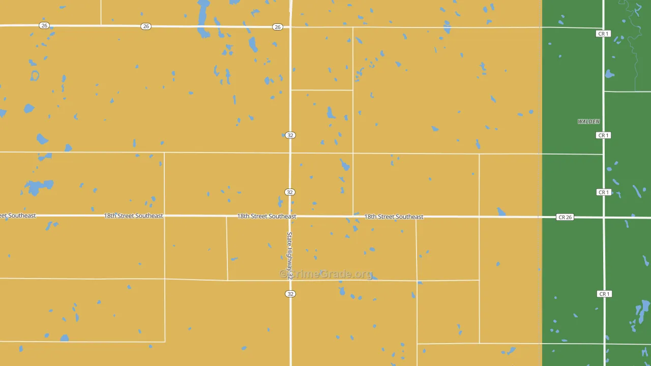 Pillsbury, ND Map of Burglary Rates
