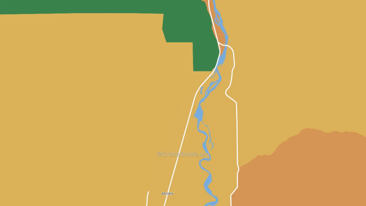 Pine Creek, MT Map of Burglary Rates