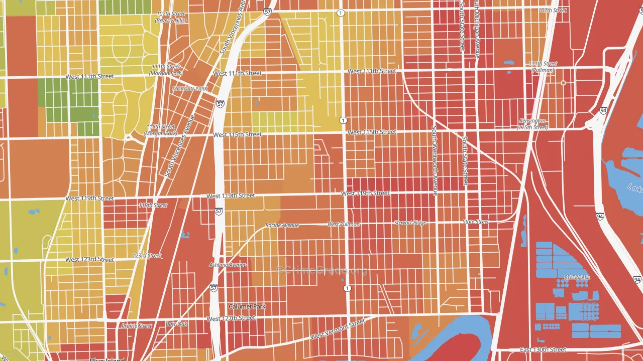 Placerdale, Chicago, IL Map of Burglary Rates