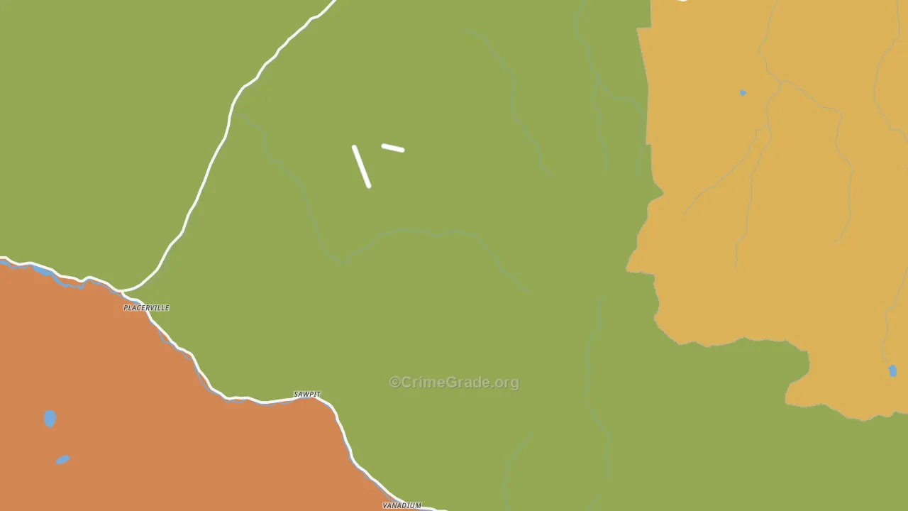 Placerville, CO Map of Burglary Rates