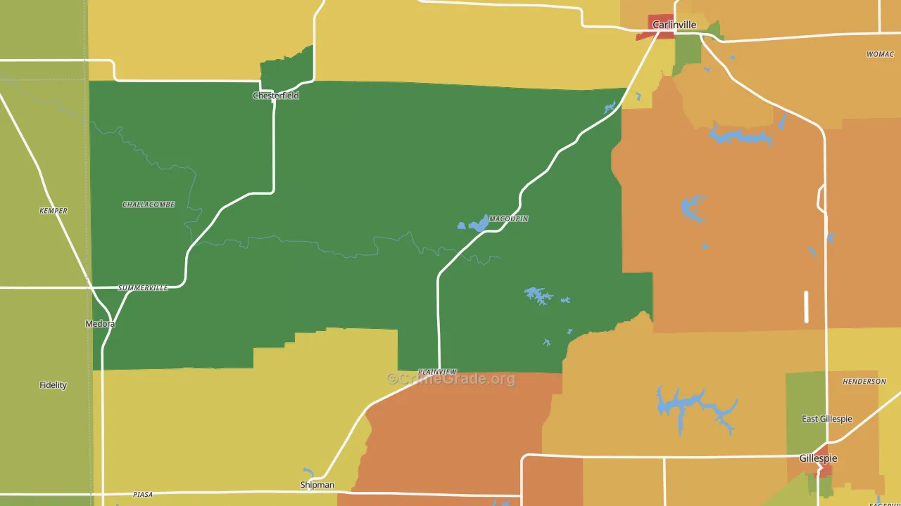 Plainview, IL Map of Burglary Rates