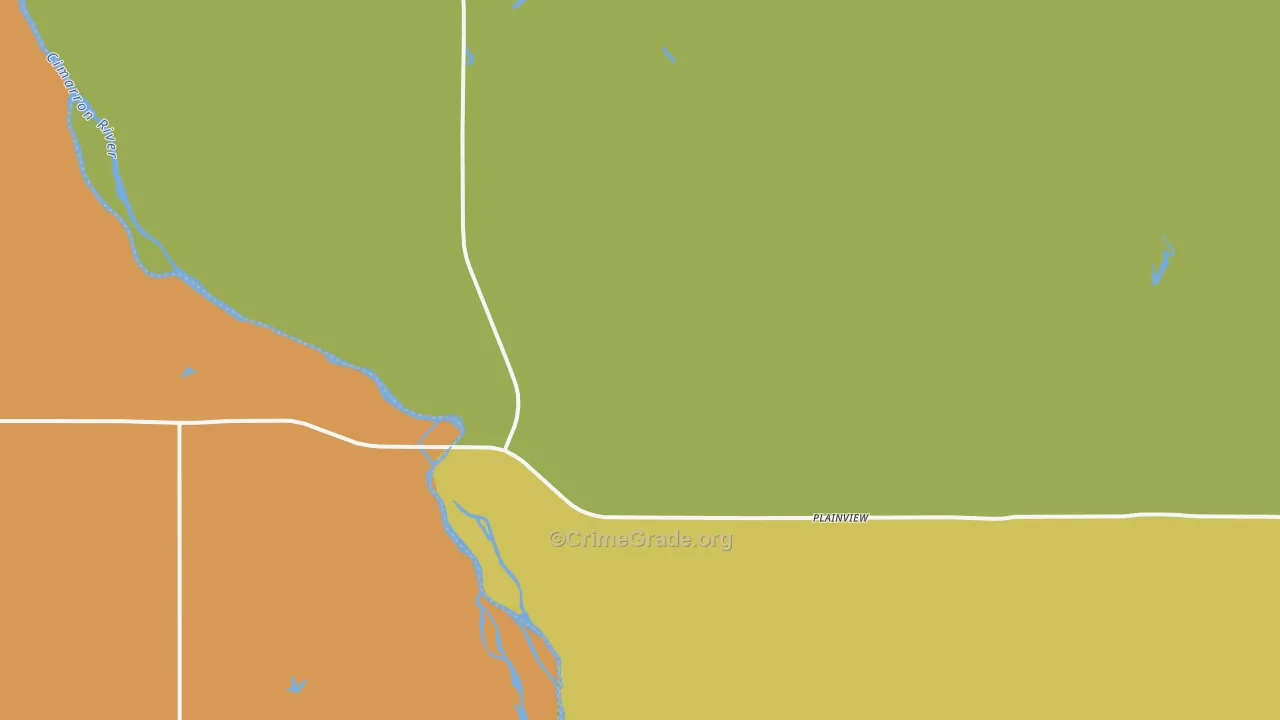 Plainview, OK Map of Burglary Rates