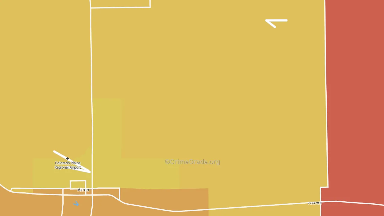 Platner, CO Map of Burglary Rates