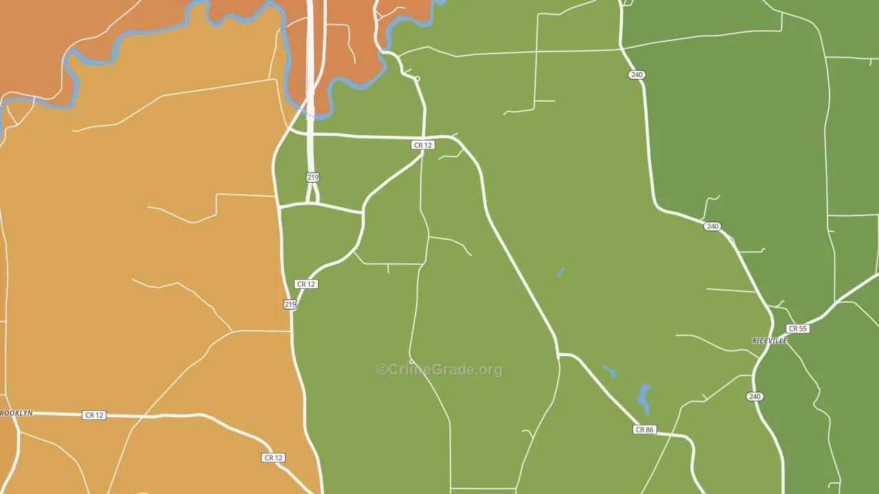 Plato, NY Map of Burglary Rates