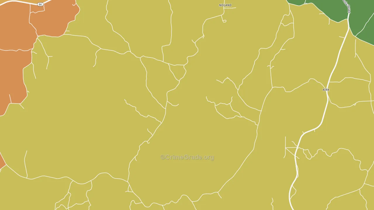 Pleasant Grove Estates, AL Map of Burglary Rates