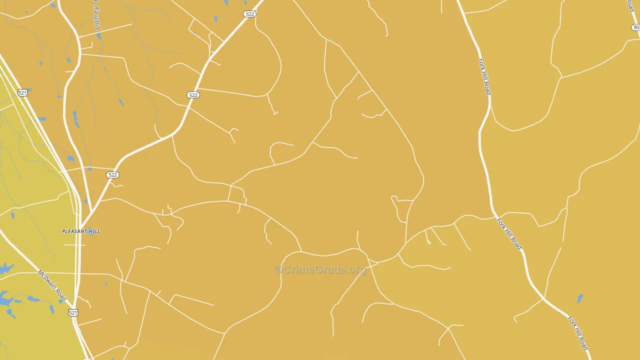 Pleasant Hill, SC Map of Burglary Rates