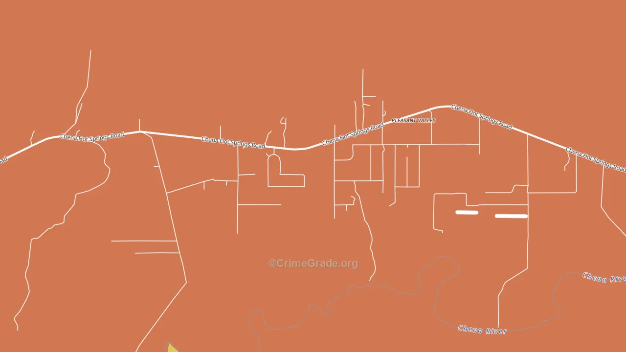 Pleasant Valley, AK Map of Burglary Rates