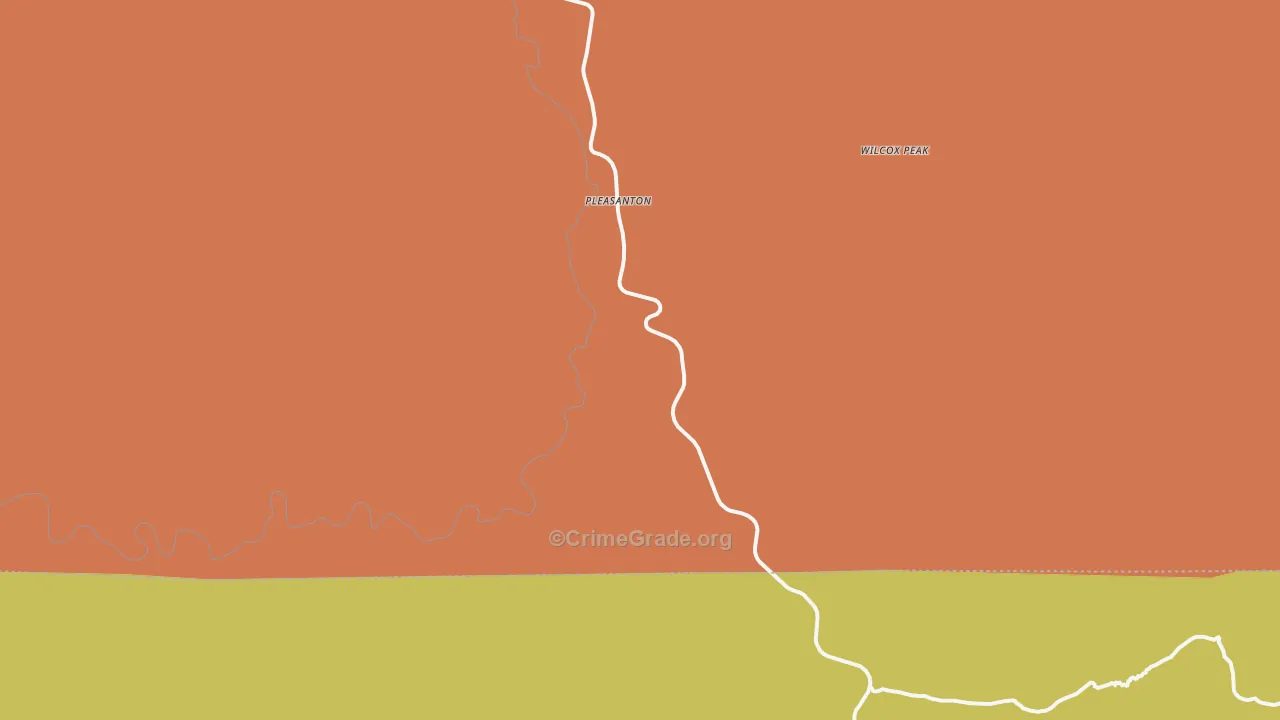 Pleasanton, NM Map of Burglary Rates