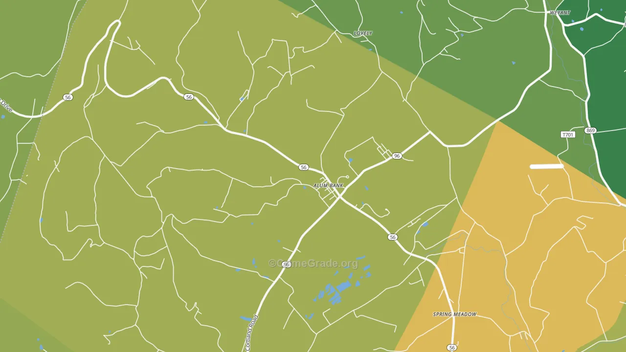 Pleasantville West St Clair, PA Map of Burglary Rates