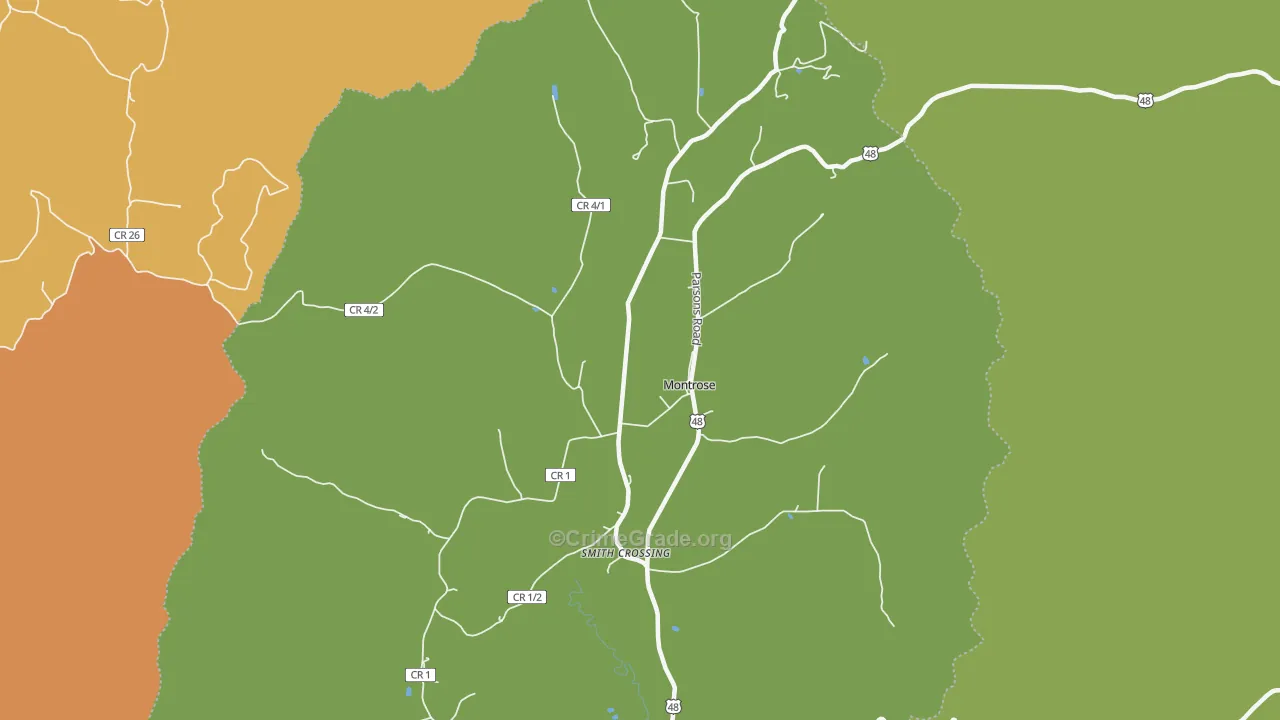 Pleasure Valley, WV Map of Burglary Rates