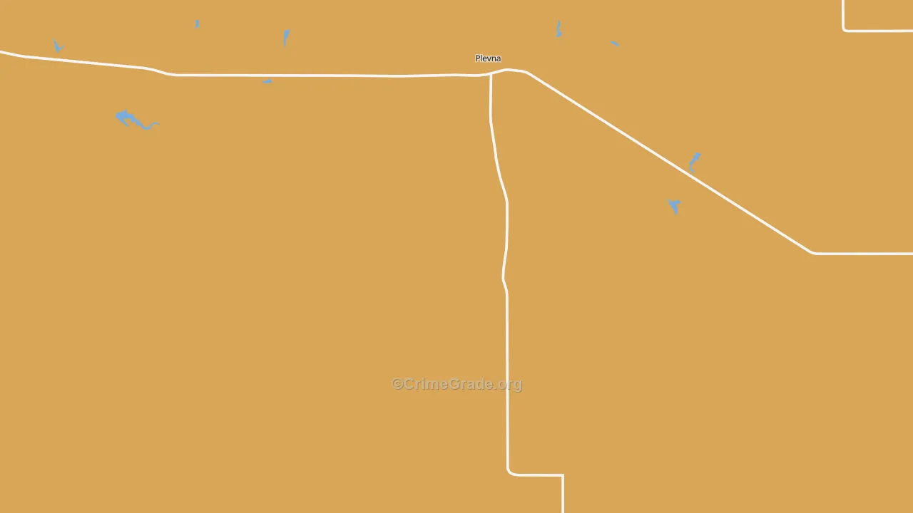 Plevna, MT Map of Burglary Rates
