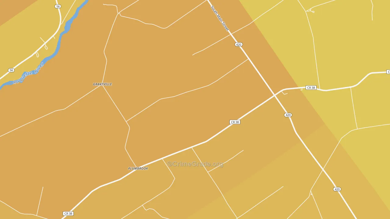 Plumbrook, NY Map of Burglary Rates