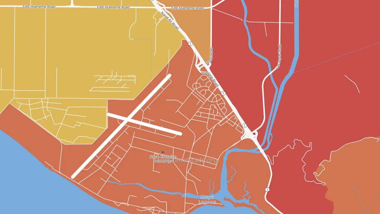 Point Mugu Nawc, CA Map of Burglary Rates