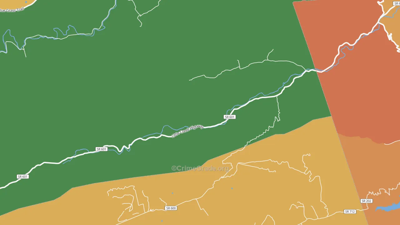 Point Pleasant, VA Map of Burglary Rates