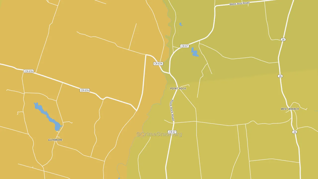 Point Rock, NY Map of Burglary Rates