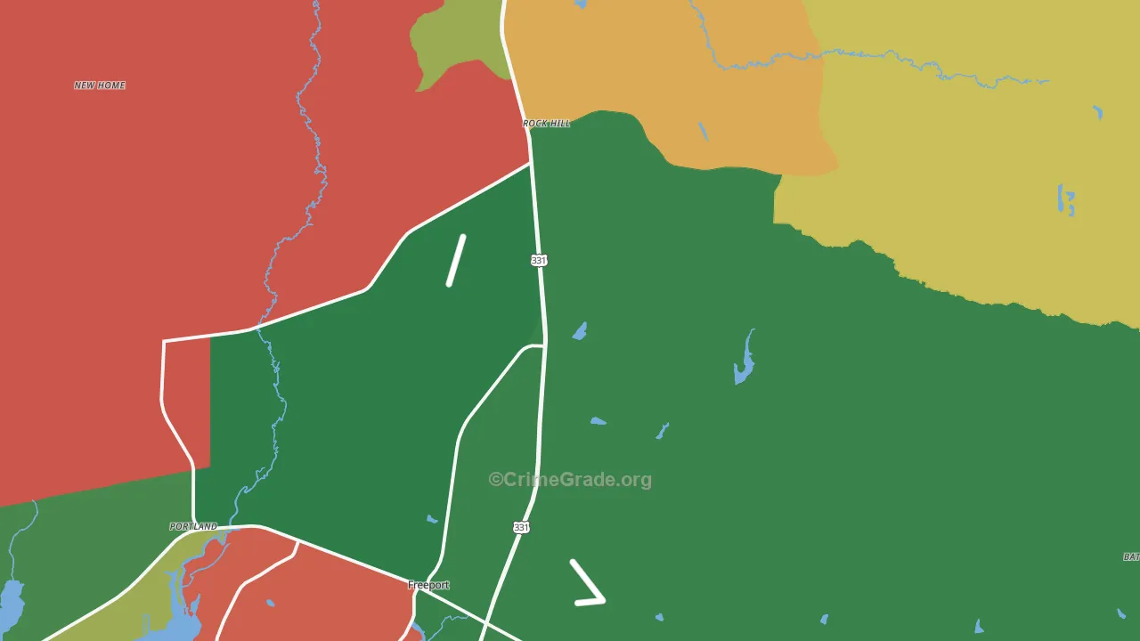 Point Washington, FL Map of Burglary Rates
