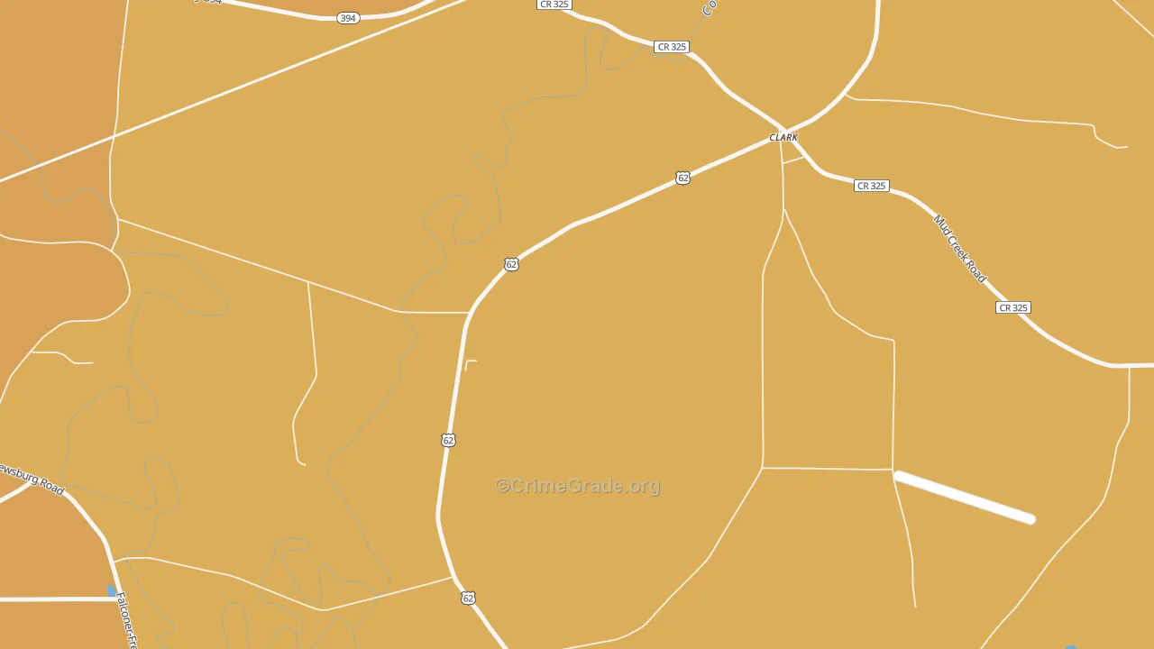 Poland Center, NY Map of Burglary Rates